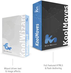 Koolmoves and Koolwizard animation software boxes