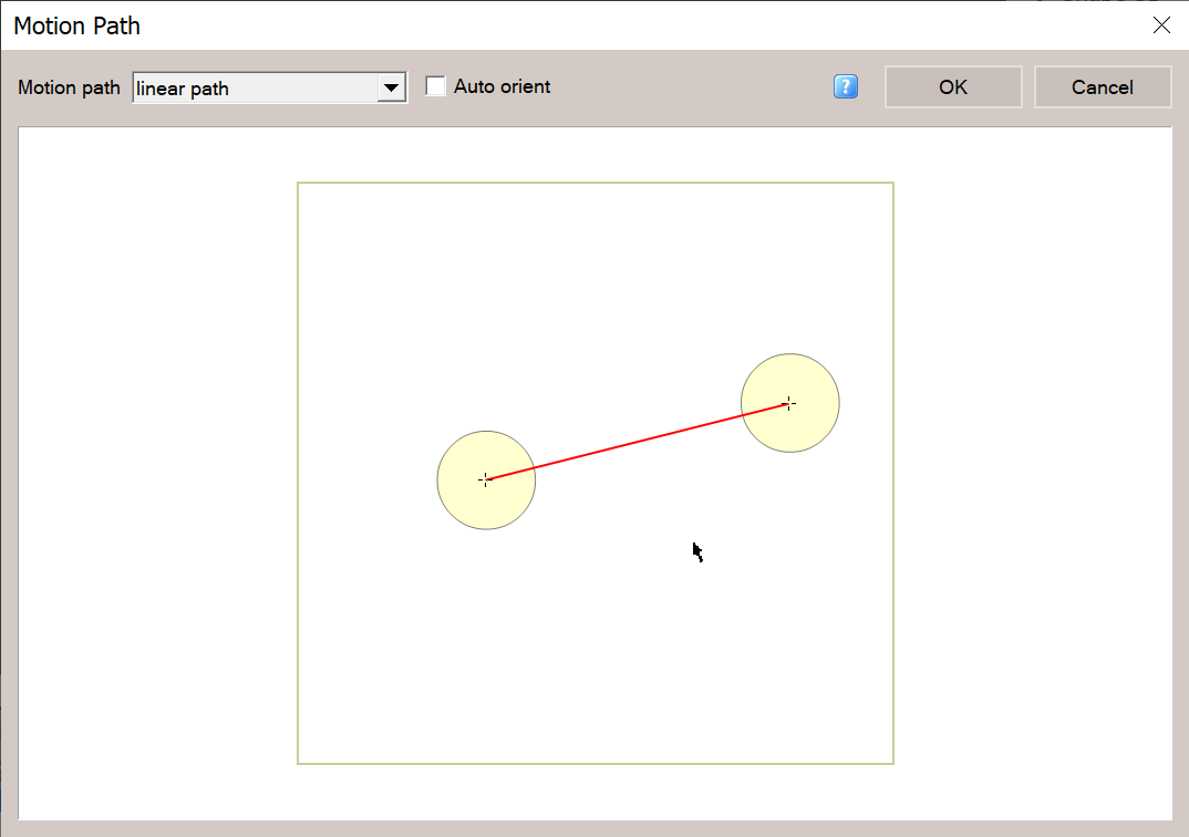 example of a linear motion path