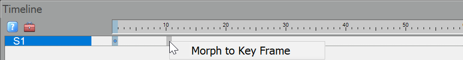 use morph to key frame to morph to a new frame